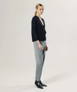 Femme Rodier Pull Perséphone en laine col V profond noir