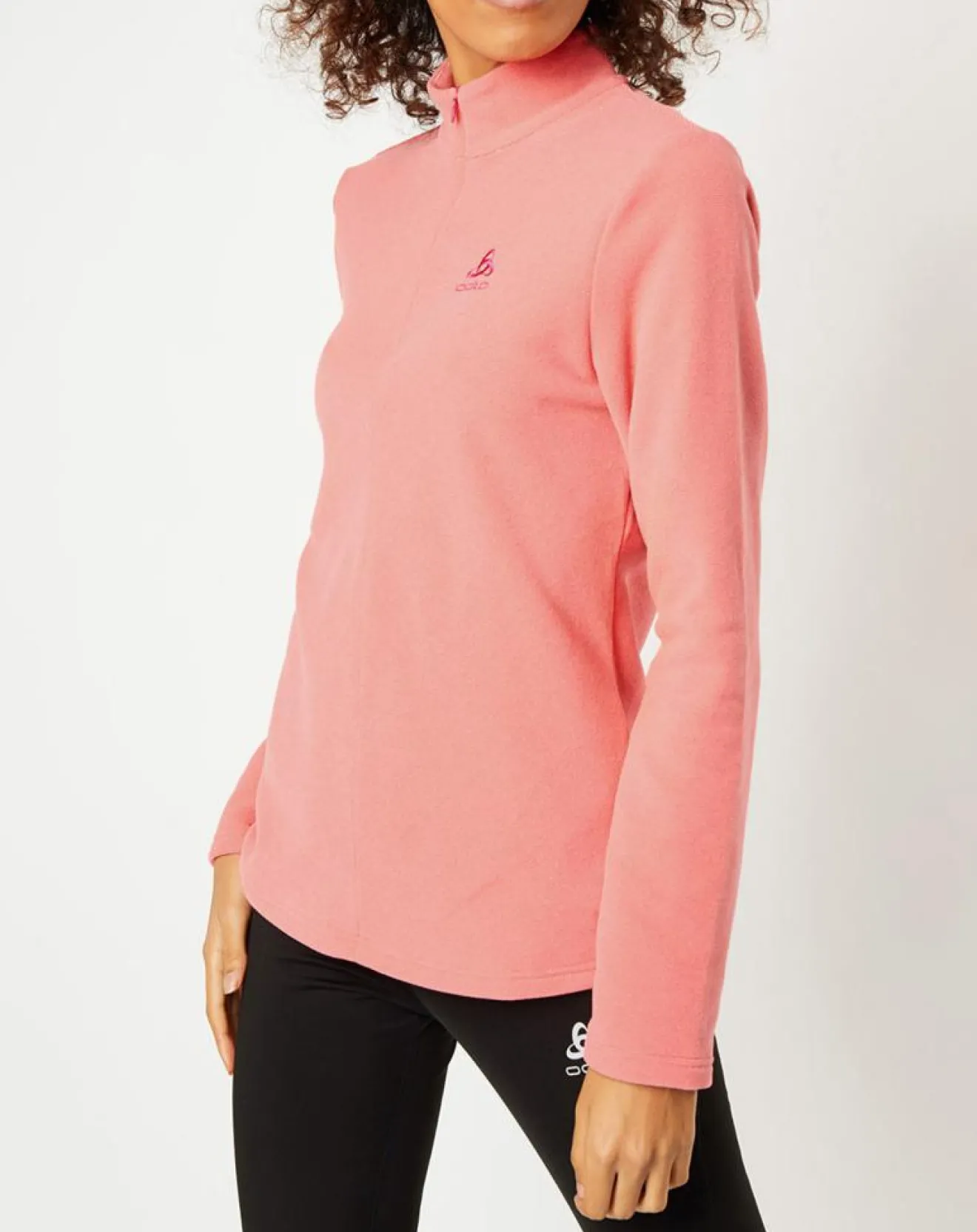 Femme Odlo Pull polaire technique col zippé Roy saumon