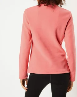 Femme Odlo Pull polaire technique col zippé Roy saumon