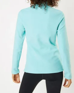 Discount Odlo Pull polaire technique col zippé Roy vert/bleu