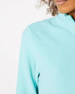 Discount Odlo Pull polaire technique col zippé Roy vert/bleu