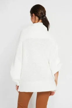 Best Assuili Pull poncho col roulé naturel