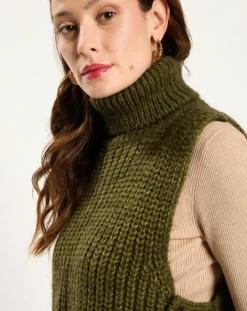 Discount Lauren Vidal Pull poncho en Alpaga mélangé Billie mousse