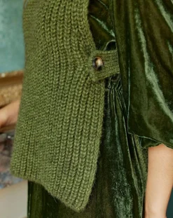 Discount Lauren Vidal Pull poncho en Alpaga mélangé Billie mousse