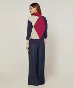 Femme Rodier Pull Priscille en Laine mélangée rouge grenat