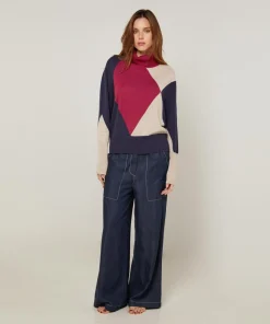 Femme Rodier Pull Priscille en Laine mélangée rouge grenat