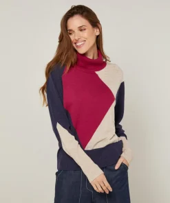 Femme Rodier Pull Priscille en Laine mélangée rouge grenat