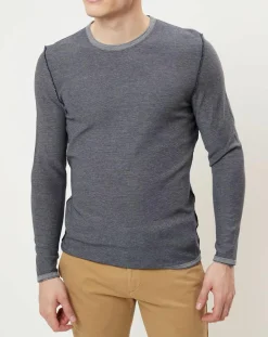 Homme Marc O'Polo Pull rayé bleu marine