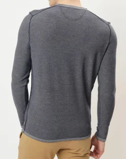 Homme Marc O'Polo Pull rayé bleu marine