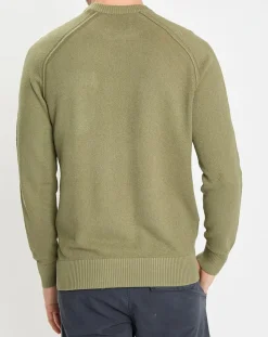 Homme Marc O'Polo Pull Rond Raglan Poche Poitrine kaki