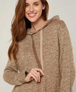 Femme Rodier Pull Saadiya à capuche chiné marron