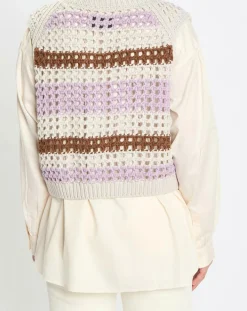 Online Marc O'Polo Pull sans manches 100% Laine Tricot multicolore