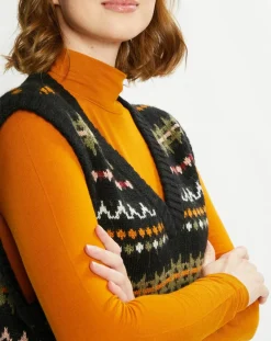 Femme Scotch & Soda Pull sans manches col V multicolore