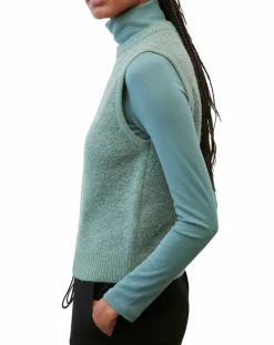 Femme Marc O'Polo Pull sans manches en Laine & Alpaga mélangés vert