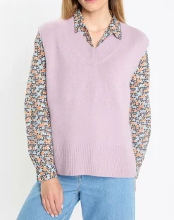 Outlet Marc O'Polo Pull sans manches en Laine mélangée violet clair