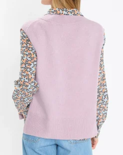 Outlet Marc O'Polo Pull sans manches en Laine mélangée violet clair