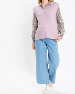 Outlet Marc O'Polo Pull sans manches en Laine mélangée violet clair