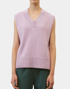 Outlet Marc O'Polo Pull sans manches en Laine mélangée violet clair