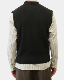 Clearance Marc O'Polo Pull sans manches en Laine & Coton noir