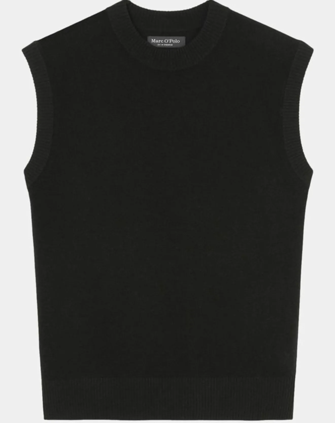 Clearance Marc O'Polo Pull sans manches en Laine & Coton noir