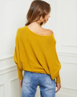Online Fleur de cachemire Pull Sarah moutarde