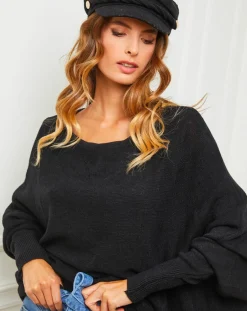 Sale Fleur de cachemire Pull Sarah noir