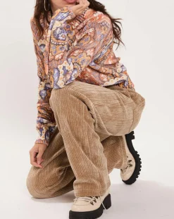 Outlet Manoush Pull Torsade imprimé violet/multicolore