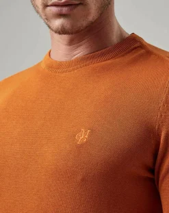 Homme Marc O'Polo Pull Uni Coton Organic orange