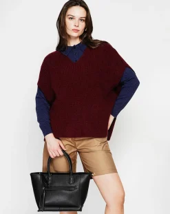 Clearance Cachemire & Jo Pull Victoire bordeaux