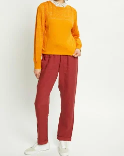 Best Harris Wilson Pull Virginie motifs ajourés tournesol