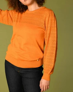 Best Harris Wilson Pull Virginie motifs ajourés tournesol