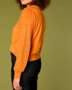 Best Harris Wilson Pull Virginie motifs ajourés tournesol