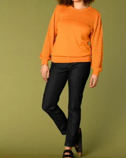 Best Harris Wilson Pull Virginie motifs ajourés tournesol