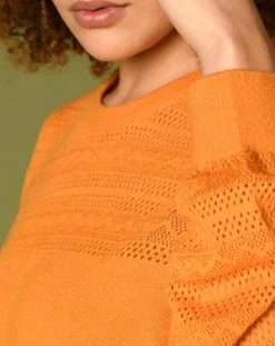 Best Harris Wilson Pull Virginie motifs ajourés tournesol