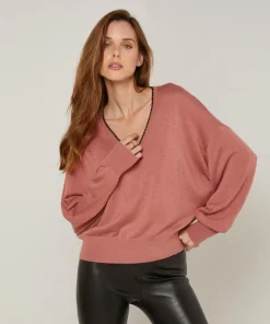 Best Rodier Pull Yolande en Laine mélangée bois de rose