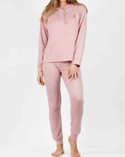Best Admas Pyjama à capuche Make it Happen rose