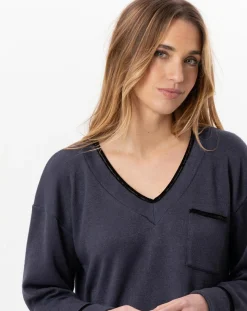 Le Chat Pyjama Alpaga marine