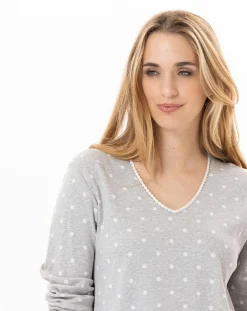 Online Le Chat Pyjama Chamade gris chiné