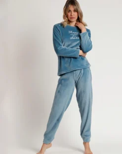 Femme Admas Pyjama corail Star C océan