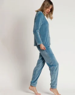 Femme Admas Pyjama corail Star C océan