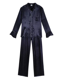 Femme Le Chat Pyjama en satin Moon marine