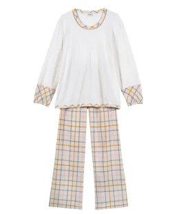 Femme Le Chat Pyjama Felicita écru/multicolore