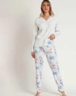 Admas Pyjama French Garden B vert d'eau