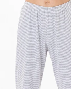 Femme Le Chat Pyjama Garance gris chiné/blanc