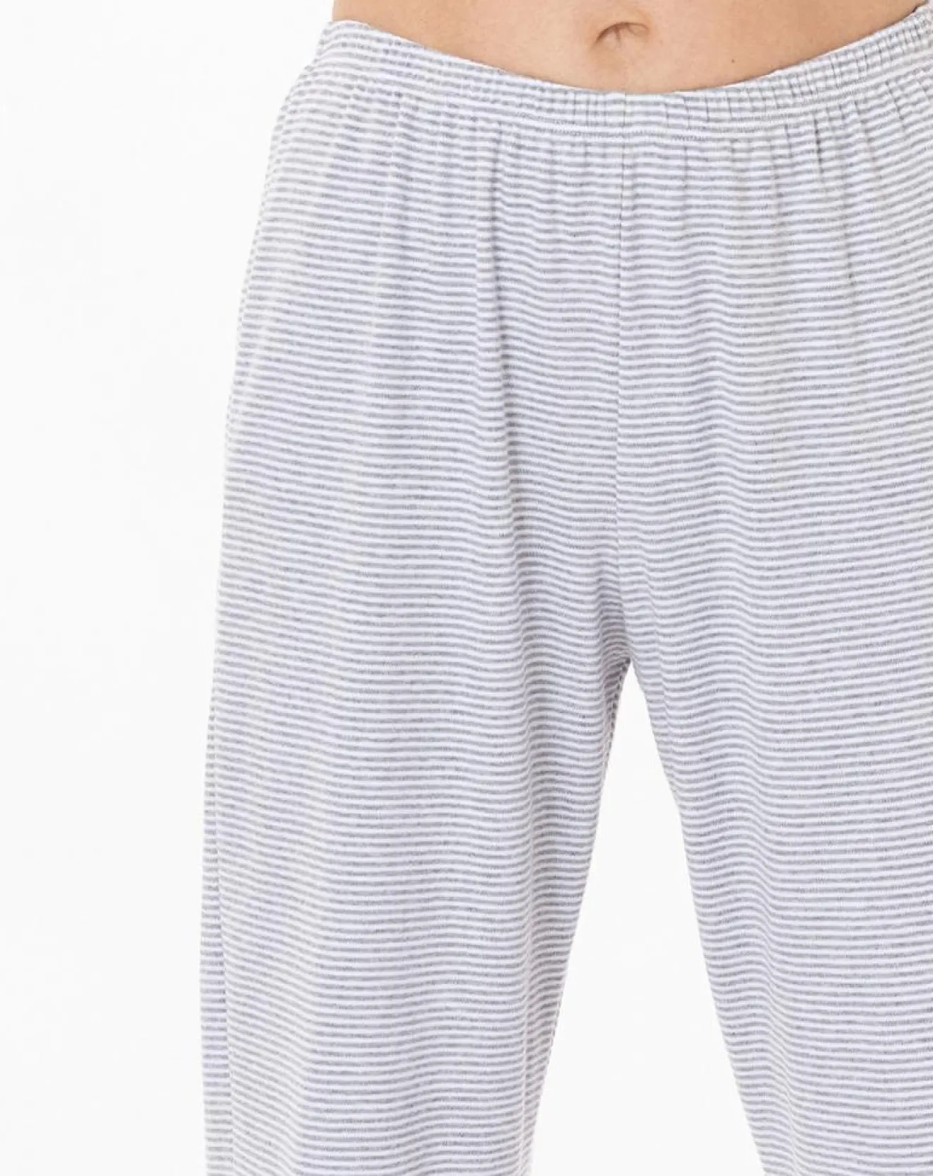 Femme Le Chat Pyjama Garance gris chiné/blanc