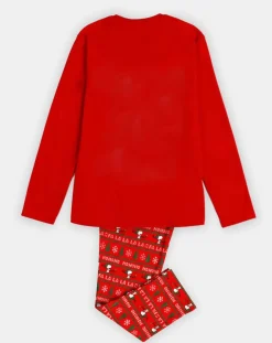 Outlet Mr Wonderful Pyjama haut à manches longues & pantalon rouge