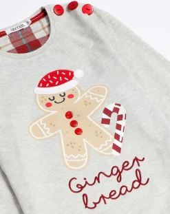 Enfant Admas Pyjama haut à manches longues & pantalon gris/rouge