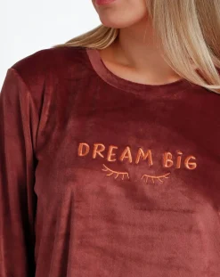 Online Admas Pyjama Haut à manches longues & Pantalon Isla marron