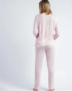 Femme Mr Wonderful Pyjama haut à manches longues & pantalon rose clair