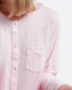 Femme Mr Wonderful Pyjama haut à manches longues & pantalon rose clair